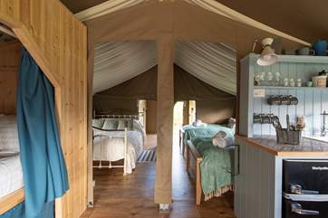 The living area leads through to the two gorgeous bedrooms.