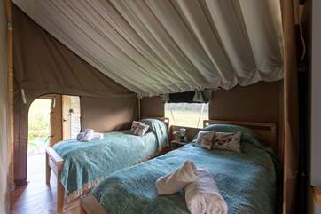 Two three foot beds make this a cosy twin room.