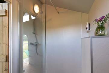 The large shower has plenty of space for sandy or muddy little ones and a heated towel rail, for warm soft towels.
