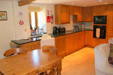 The kitchen is small but perfectly formed and has all the equipment you might need to cook a full meal.