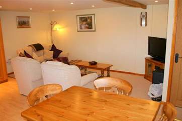 The exposed beams are a lovely feature.