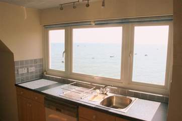 Sea views from the kitchen.