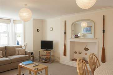 The bright and spacious living area.