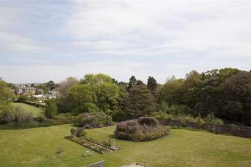 The Manor grounds as seen from the roof terrace.