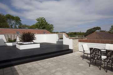 The roof terrace provides a large outside space.