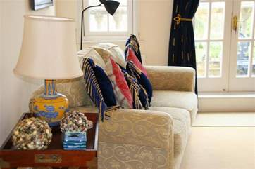 The comfortable sofas.