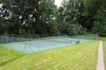 There's also a tennis court.