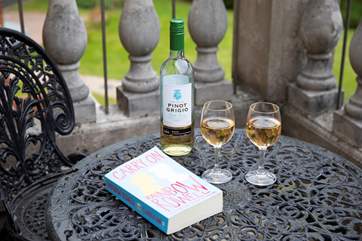 The balcony is just off the sitting room, a lovely place to enjoy a quiet glass of wine.
