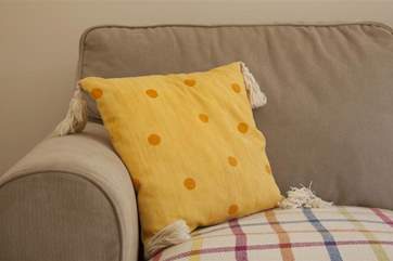 Comfortable sofa in the family room.