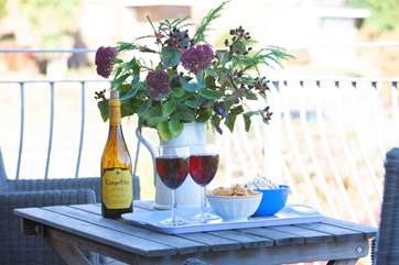 A glass of wine and sea views are perfect partners at 17 Sandcove Rise.