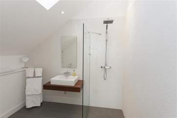 A shower room.