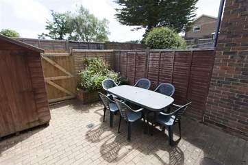 Enjoy the sea air in a private courtyard.