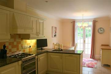 Spacious and airy, this kitchen has everything you will need during your stay.