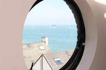The porthole window in the living area gives amazing views and enhances the available light.