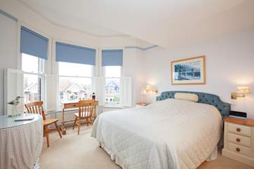 The master bedroom has its own en suite bathroom