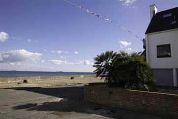 View of the sea and the coastal footpath