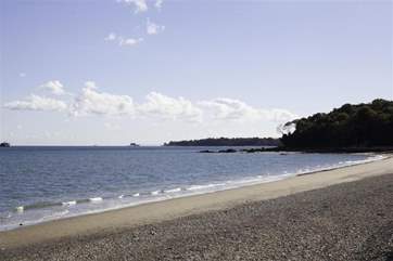 The nearby beach at Seagrove Bay is a short and easy walk from the apartment