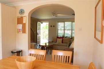 Dining-area in the open plan kitchen