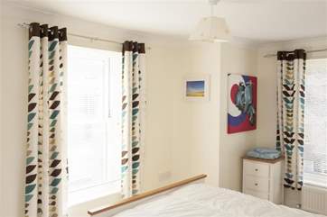 The double bedroom is light and airy