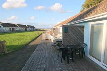 If you are reserving both properties on site you will have plenty of space for outside meals