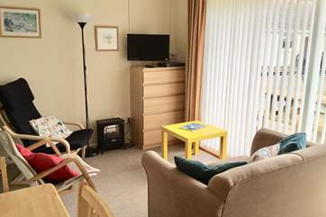 The open plan living room and dining-area