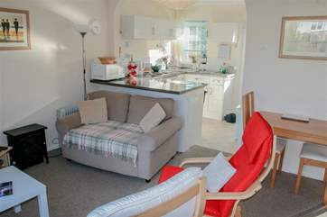 The open plan living, dining and kitchen-area