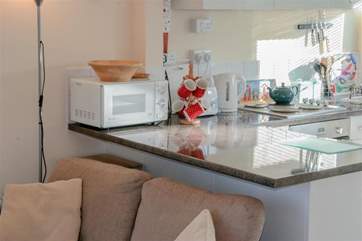 The kitchen is well equipped and modern