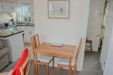 Dining-area is in the open plan living space