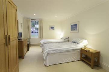 The twin bedroom is a lovely spacious room