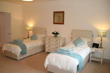 The twin bedroom is ideal for the younger discerning guests.