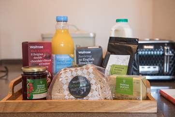 A sumptuous welcome pack, all Waitrose products, will be waiting for you on arrival