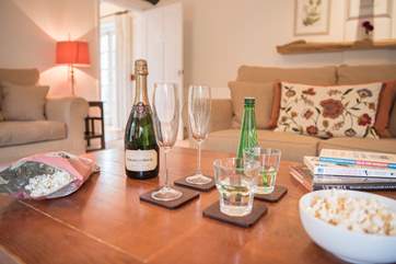 Settle down and enjoy a movie in the cosy sitting-room