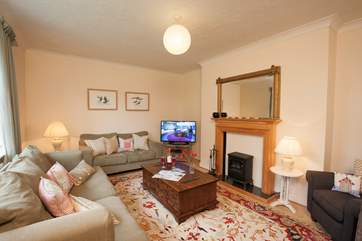 Retire to the delightful sitting-room for a glass of something cheeky and relax in front of the TV