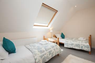 The twin bedroom is a pleasant room suitable for both adults or children alike
