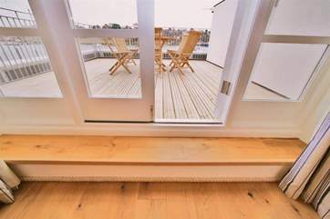 The doors from the master bedroom