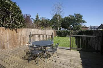 The attached decking area is perfect for 'al-fresco' dining.