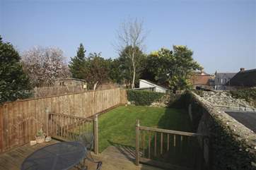 The enclosed garden is perfect for children running around.