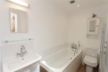 The modern bathroom.