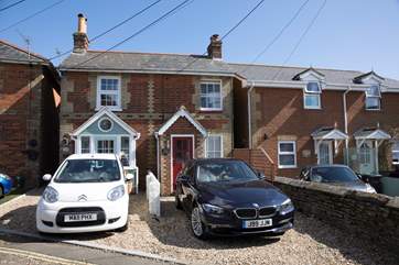 The property has private parking for one small car.