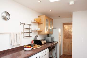 There is plenty of of work space for keen cooks.