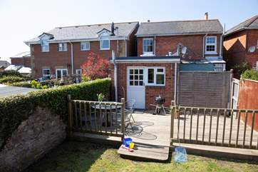 The enclosed garden is perfect for children running around.
