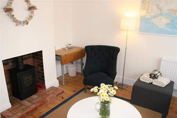 Wood Burner in living room, perfect for cosy evenings