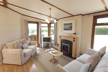 Living area with views of the gardens