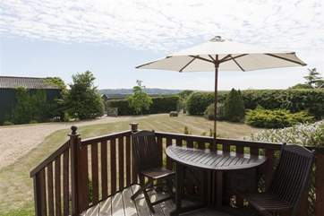 Dining on the deck with views