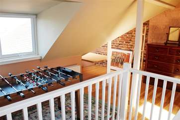 There a games area in the top attic room