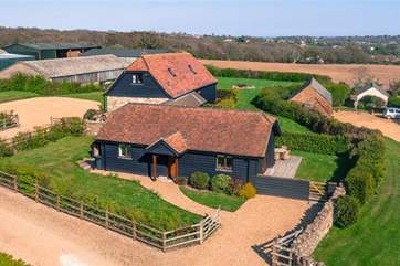 Aerial view of Little Black Barn