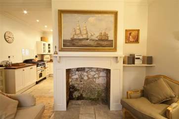 Feature fireplace in living area