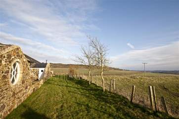 Garden backs onto farmland