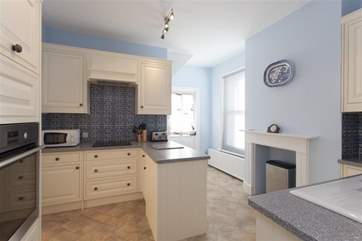 Kitchen with door to rear garden