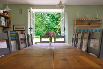 View from Kitchen through patio doors